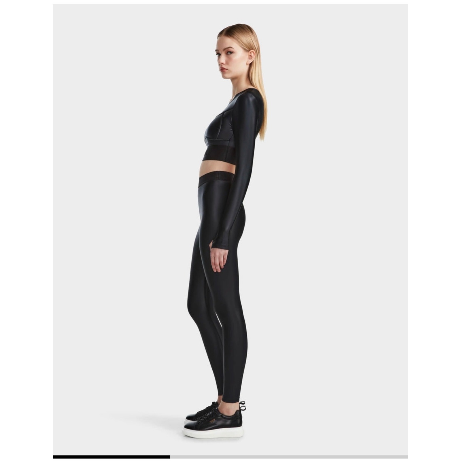 Rudsak Tali Leggings Women S Black Liquid Shine High Rise Athleisure Activewear — image 3 of 8